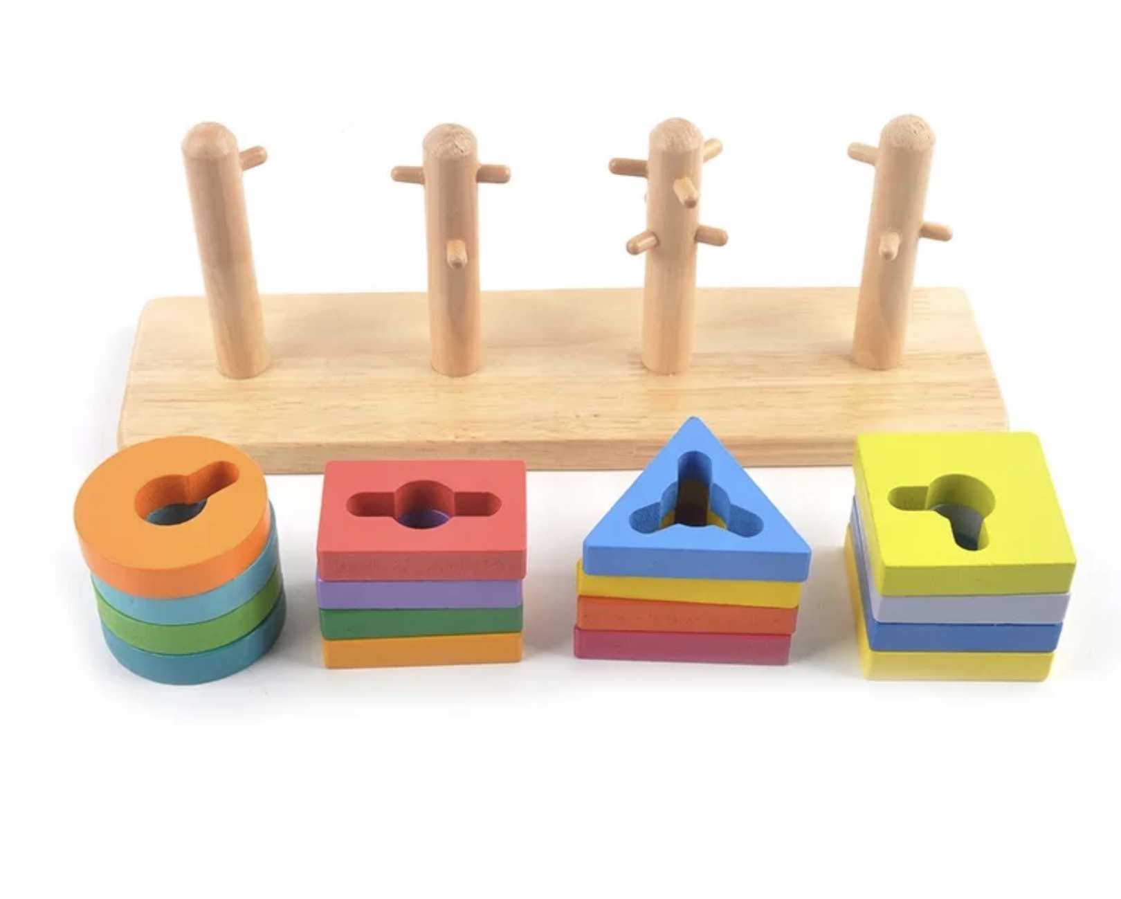 
Joc din lemn educativ cu forme geometrice de tip montessori 
