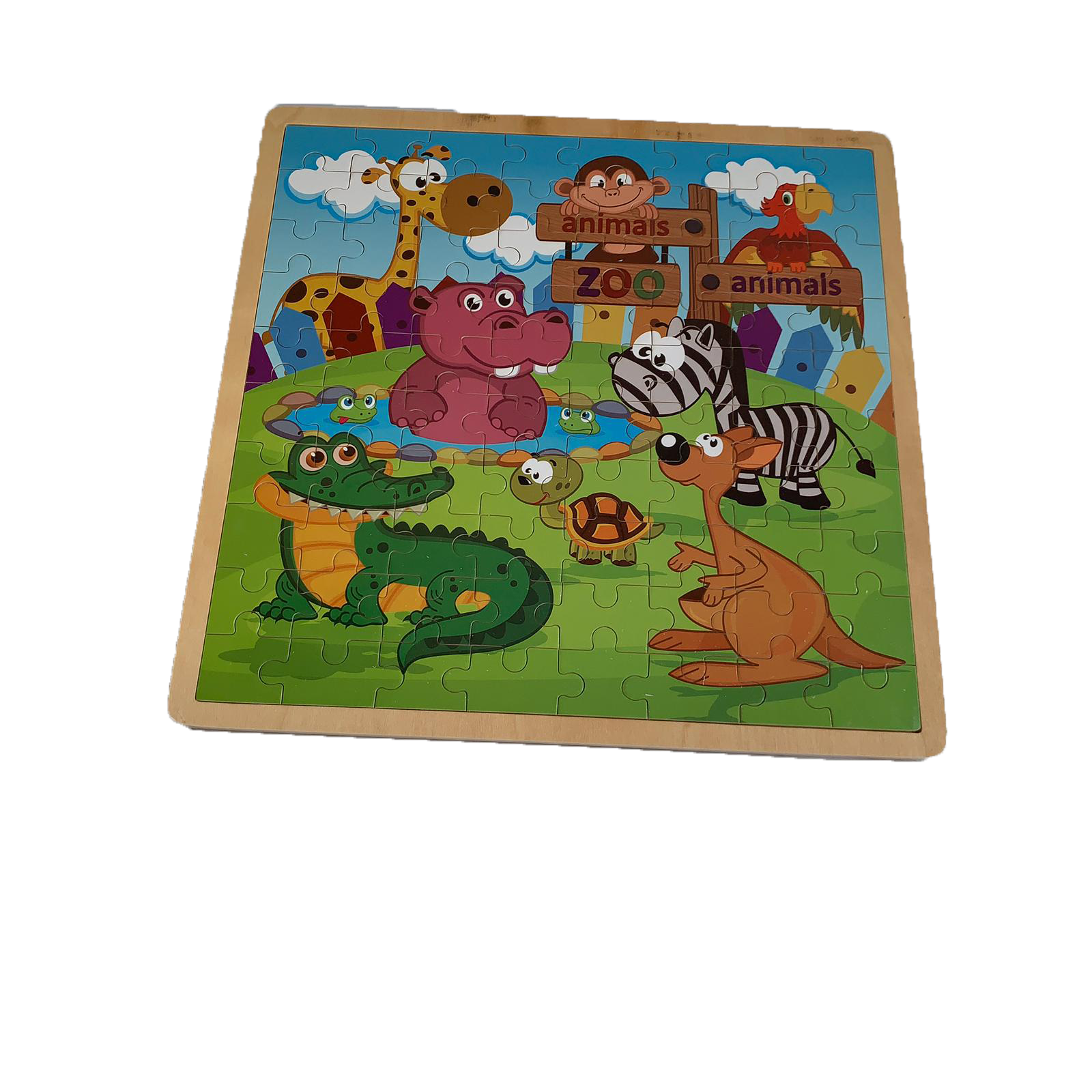Puzzle cu  animale zoologice vesele
Special pentru copii!
