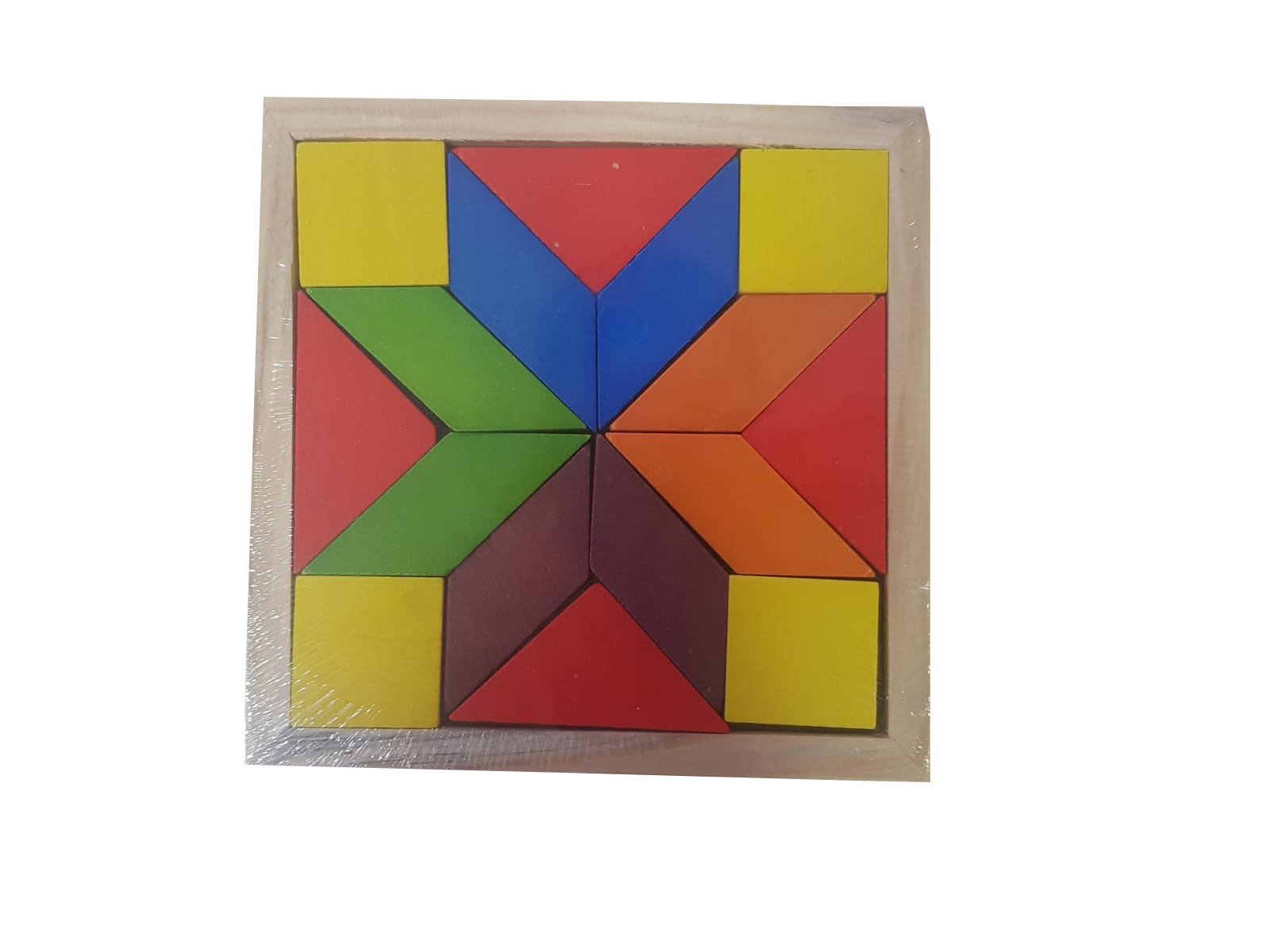 Pachetul contine: Jucarie educativa puzzle din lemn Curcubeu cu piese de diferite dimensiuni, forme si culori, cu ajutorul lor cei mici dar si cei mari, pot realiza diferite forme geometrice .