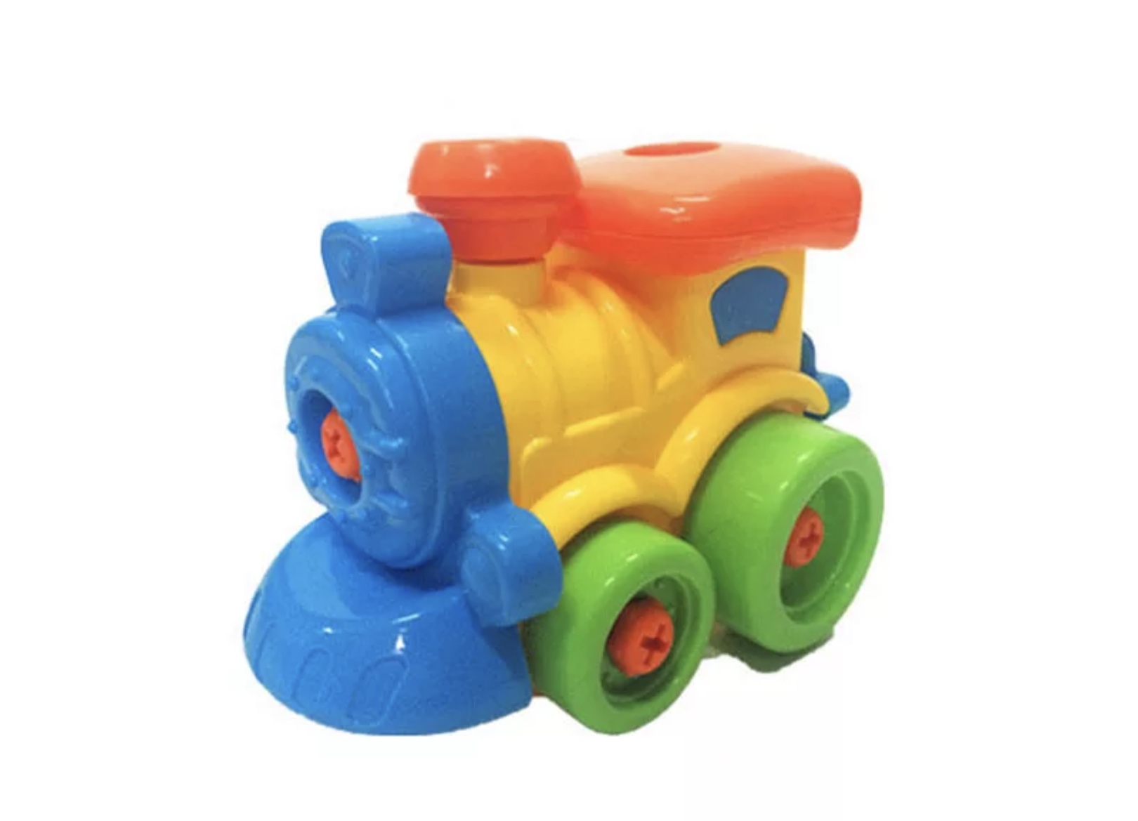 Puzzle din plastic de tip locomotivă pentru bebeluși să-și însușească istețimea în a mânui  și a desface o locomotivă acest produs este din plastic non toxic indicat copiilor de doi ani +
