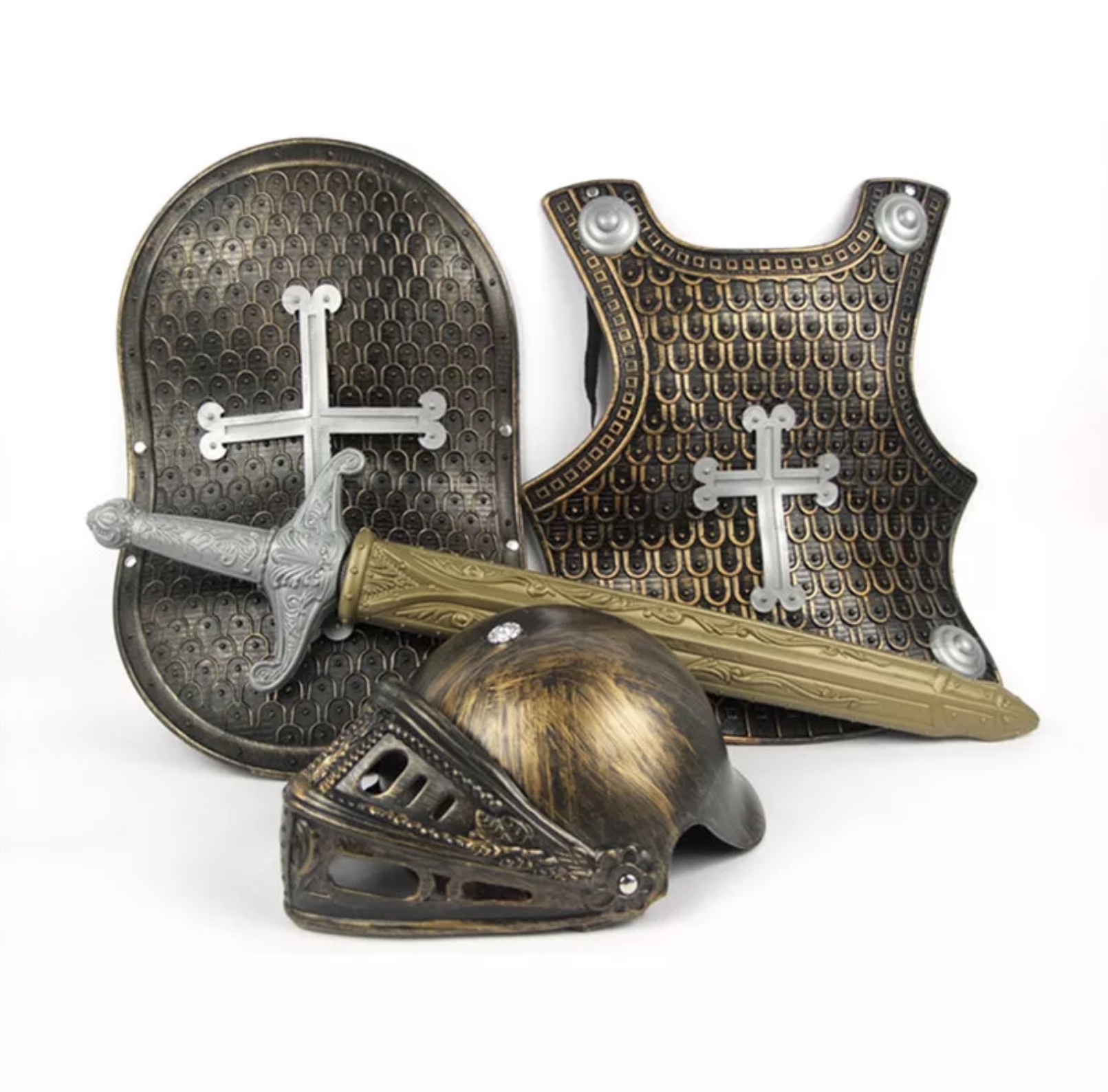 Set armură medievală pentru copiii care vor tainele războiului