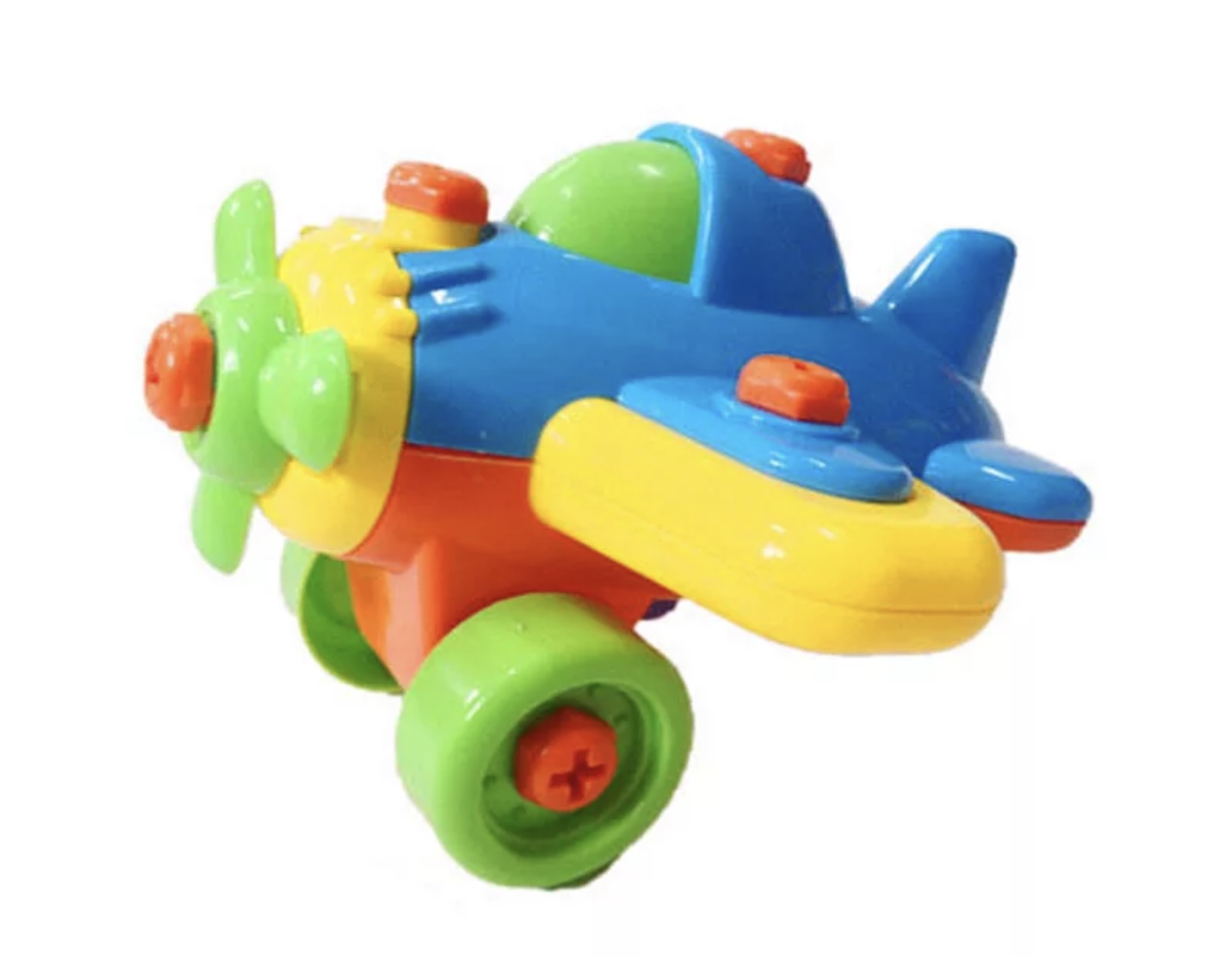 Puzzle din plastic de tip avion ce se poate desface sau reface cu ajutorul unui șurubelnițe pentru copii isteți produs indicat copiilor 3ani 