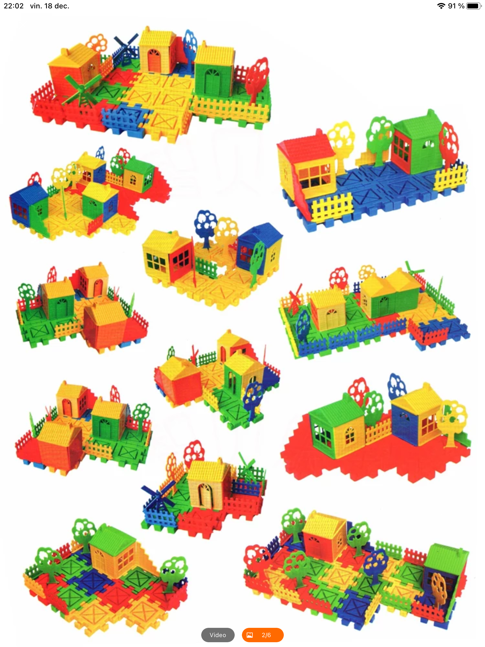 Set de construcții din plastic pentru copii de vârstă trei ani care pot crea o multitudine de proiecte case